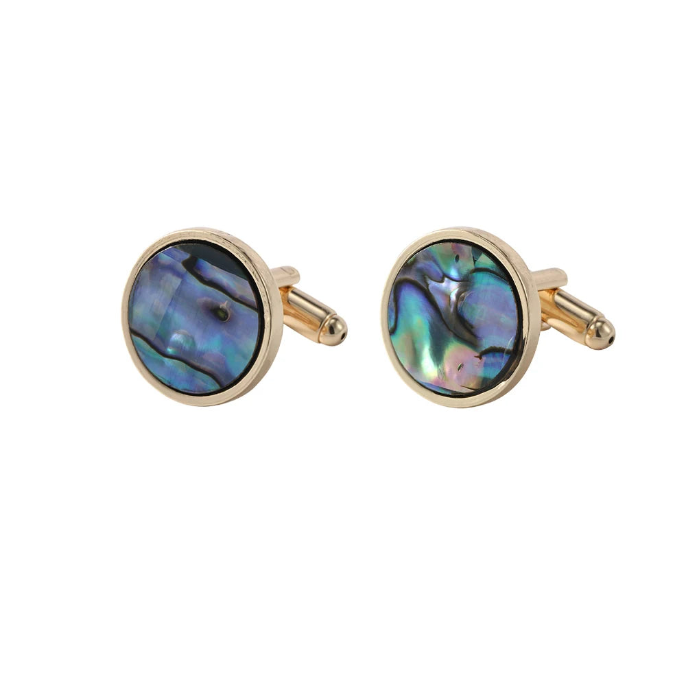Abalone-Muschel Manschettenknöpfe – Elegante Herren Hemd- & Anzug-Accessoires