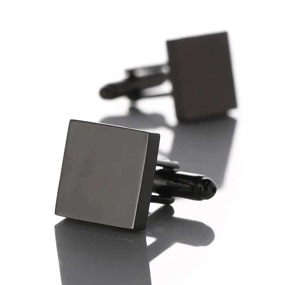 Quadratische Blanko-Manschettenknöpfe – Kupfer Hemd-Cufflinks für Herren