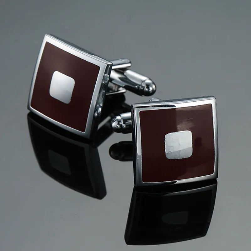 Luxuriöse Quadratische Kupfer-Manschettenknöpfe – Herren Hemd-Accessoires