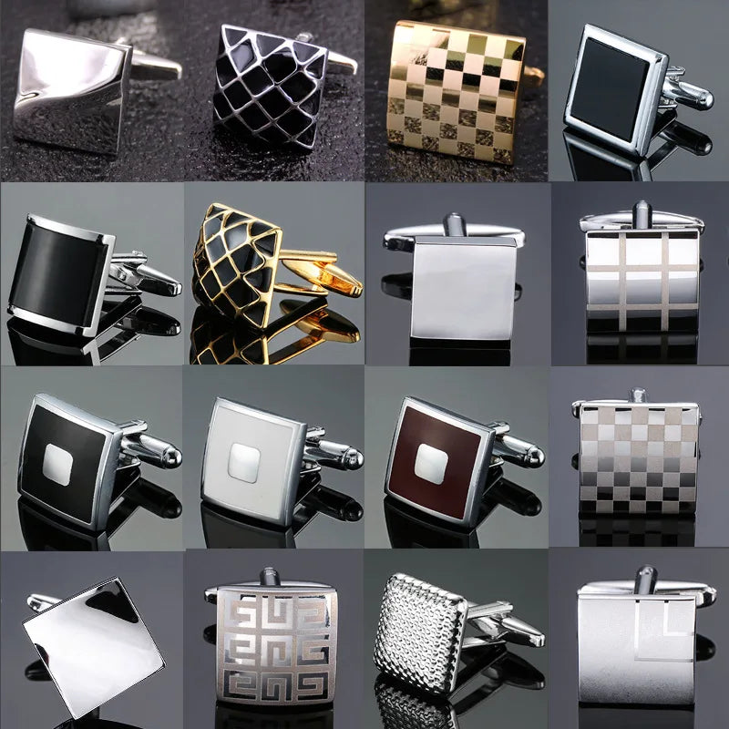 Luxuriöse Quadratische Kupfer-Manschettenknöpfe – Herren Hemd-Accessoires