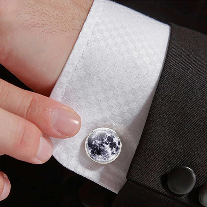 Sonnensystem-Manschettenknöpfe – Galaxie & Planeten Cufflinks für Herren