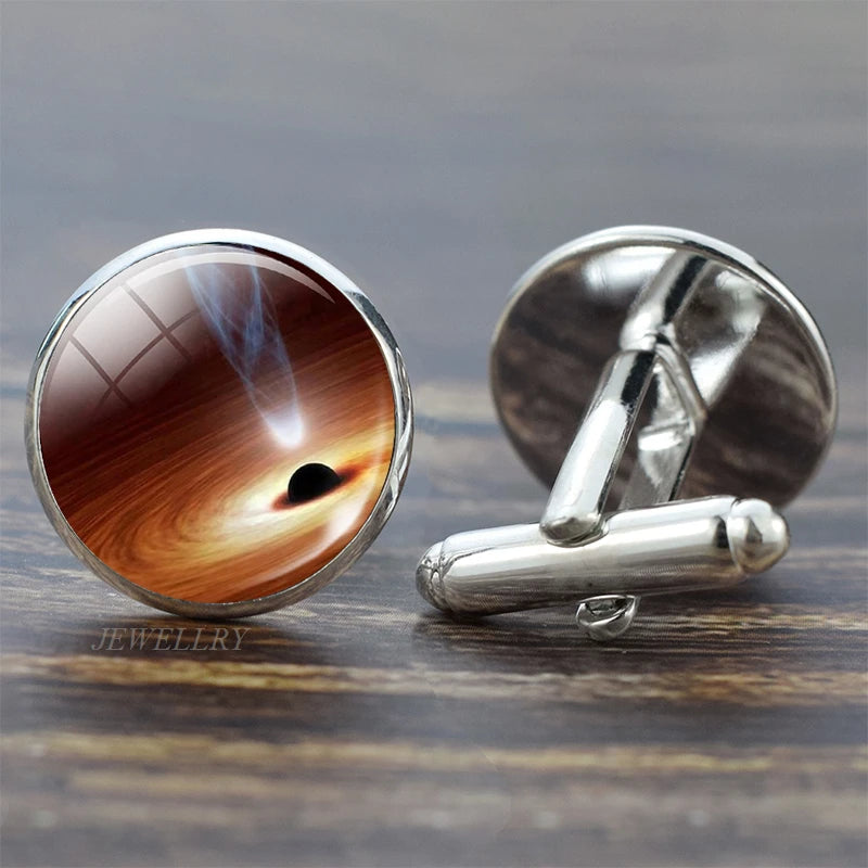 Sonnensystem-Manschettenknöpfe – Galaxie & Planeten Cufflinks für Herren