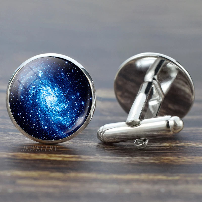 Sonnensystem-Manschettenknöpfe – Galaxie & Planeten Cufflinks für Herren