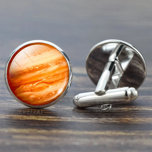 Sonnensystem-Manschettenknöpfe – Galaxie & Planeten Cufflinks für Herren