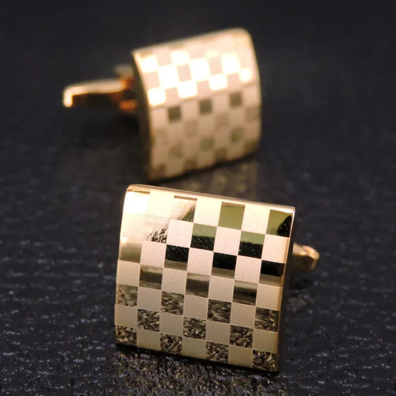 Luxuriöse Quadratische Kupfer-Manschettenknöpfe – Herren Hemd-Accessoires