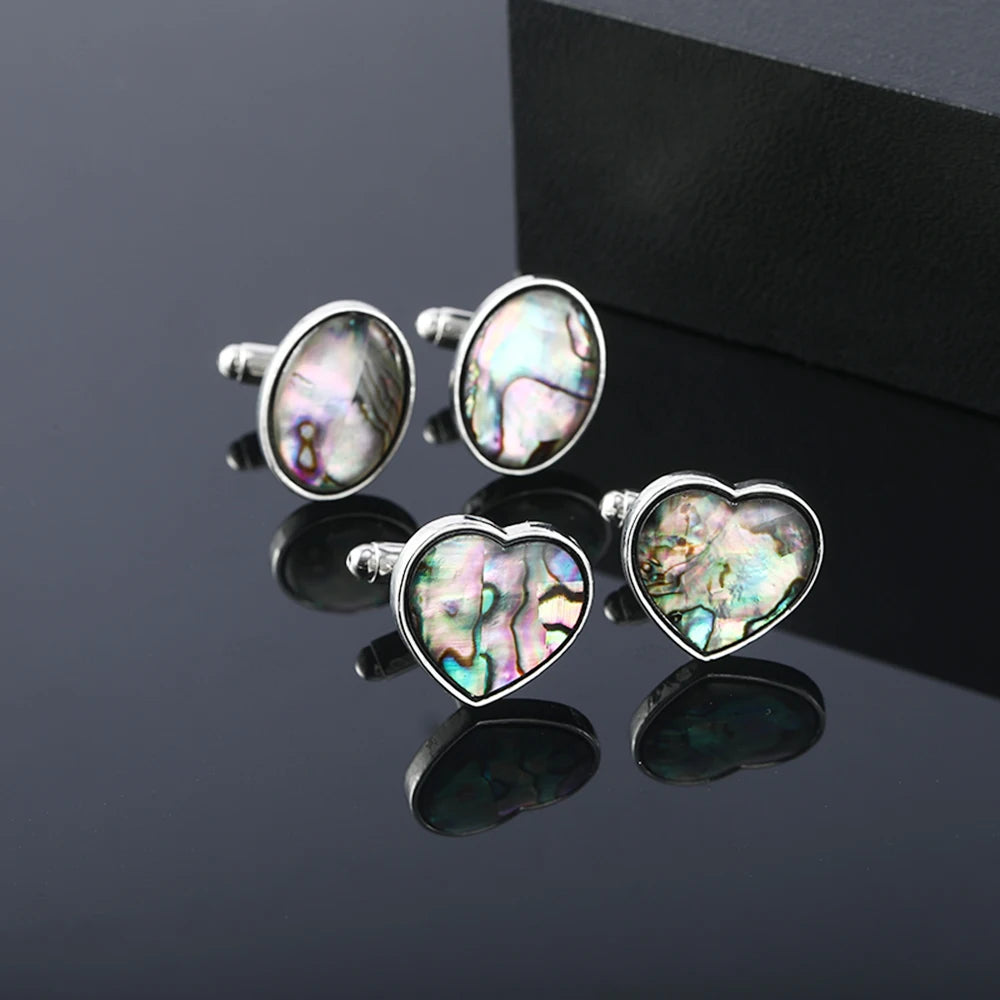 Abalone-Muschel Manschettenknöpfe – Elegante Herren Hemd- & Anzug-Accessoires