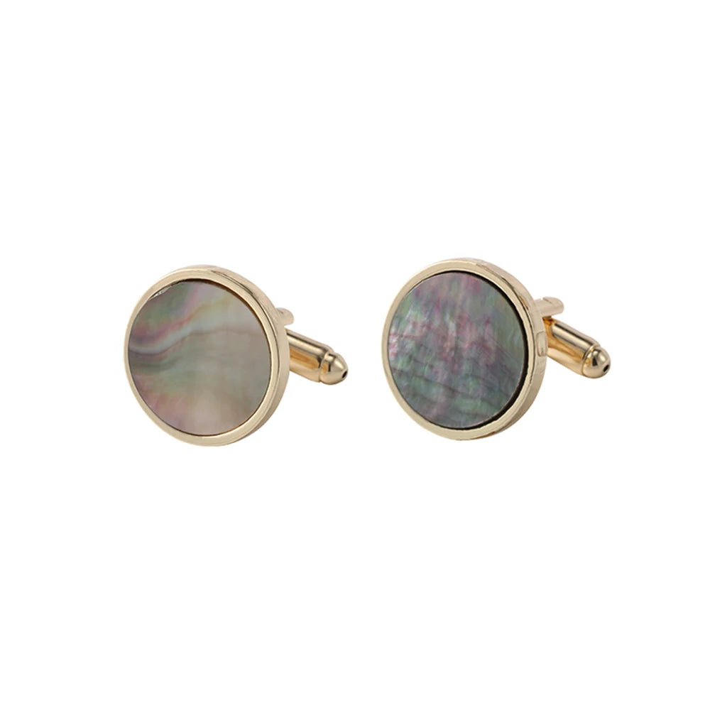 Abalone-Muschel Manschettenknöpfe – Elegante Herren Hemd- & Anzug-Accessoires