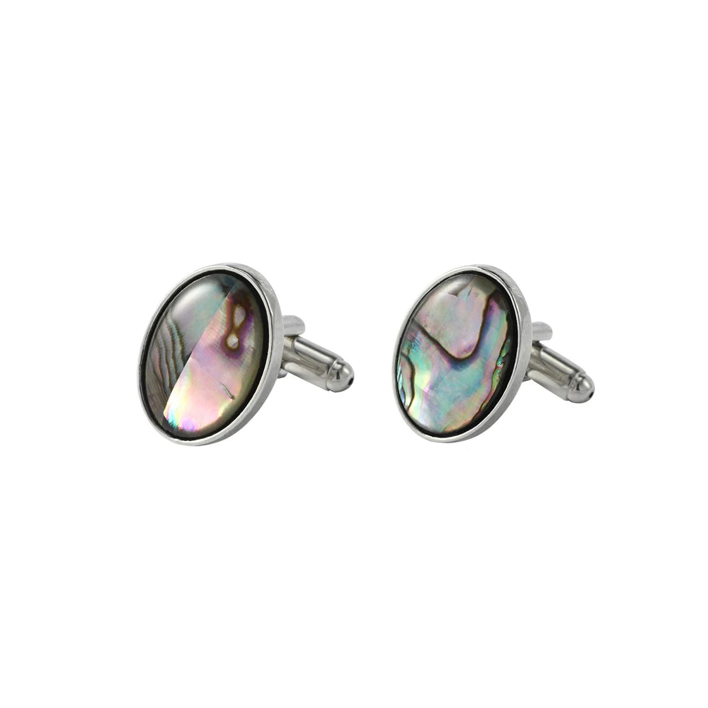 Abalone-Muschel Manschettenknöpfe – Elegante Herren Hemd- & Anzug-Accessoires