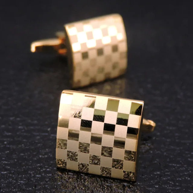 Luxuriöse Quadratische Kupfer-Manschettenknöpfe – Herren Hemd-Accessoires