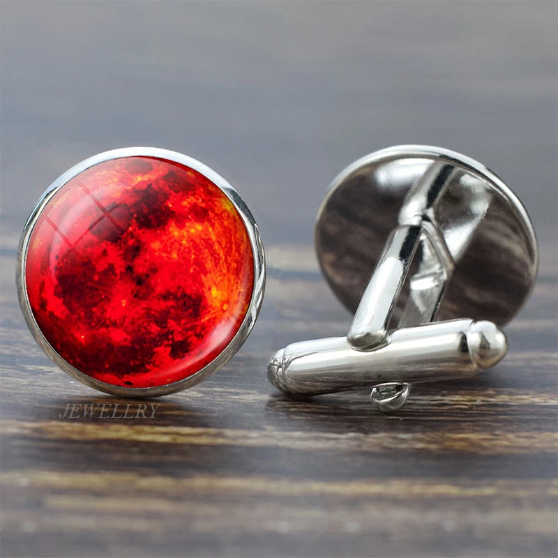 Sonnensystem-Manschettenknöpfe – Galaxie & Planeten Cufflinks für Herren