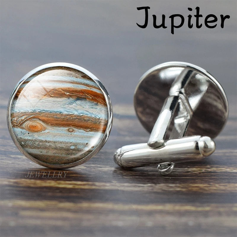Sonnensystem-Manschettenknöpfe – Galaxie & Planeten Cufflinks für Herren