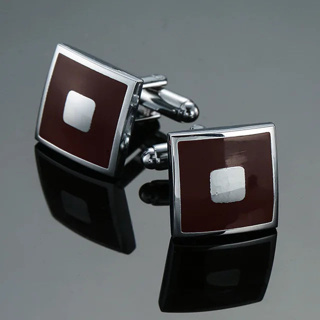 Luxuriöse Quadratische Kupfer-Manschettenknöpfe – Herren Hemd-Accessoires