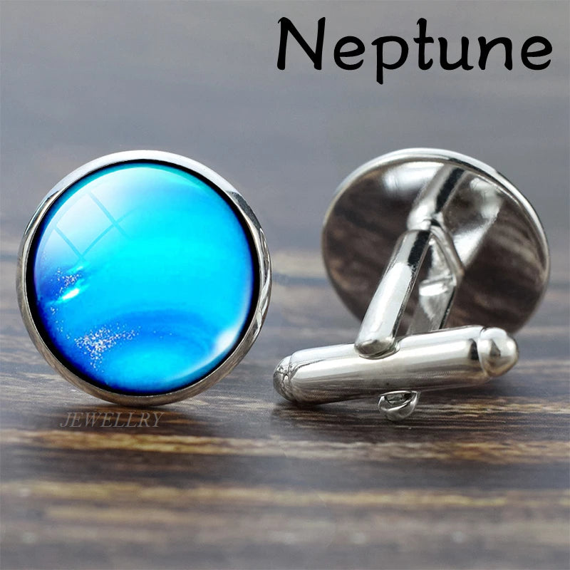 Sonnensystem-Manschettenknöpfe – Galaxie & Planeten Cufflinks für Herren